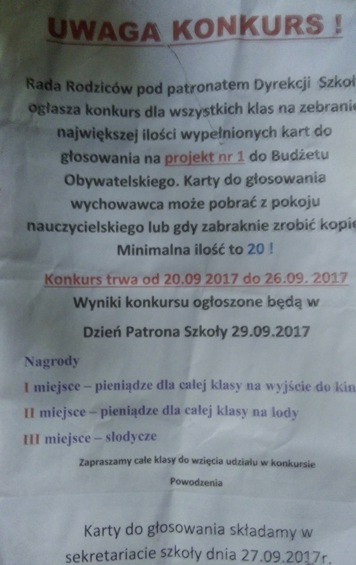 Konkurs Budżet Obywatelski